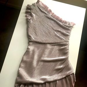 NWT- Asymmetrical side zip dress.